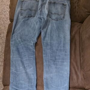 Mens American Eagle Outfitters Light Blue Straight  Extreme Flex 4 Jeans 33/32